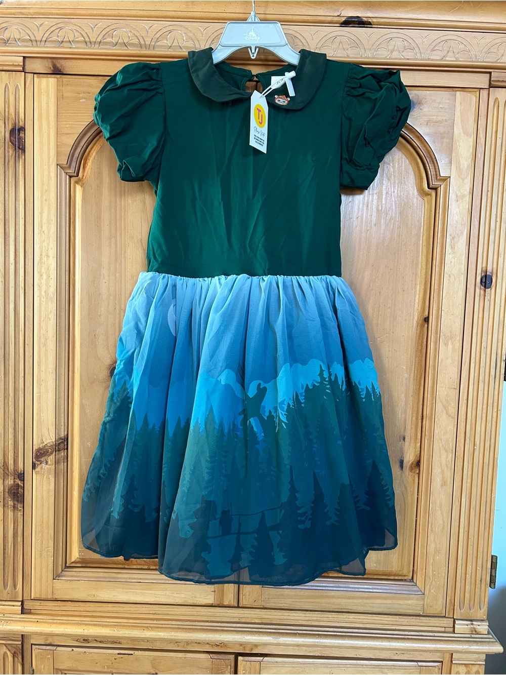 Taylor Joelle space forest chiffon tutu dress size 14 NWT Disney Star Wars Ewok